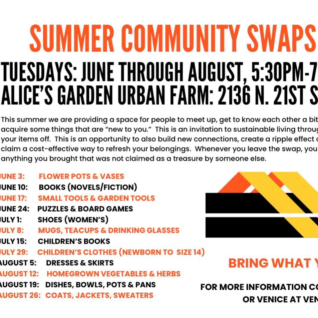 poster for Summer Community Swap series