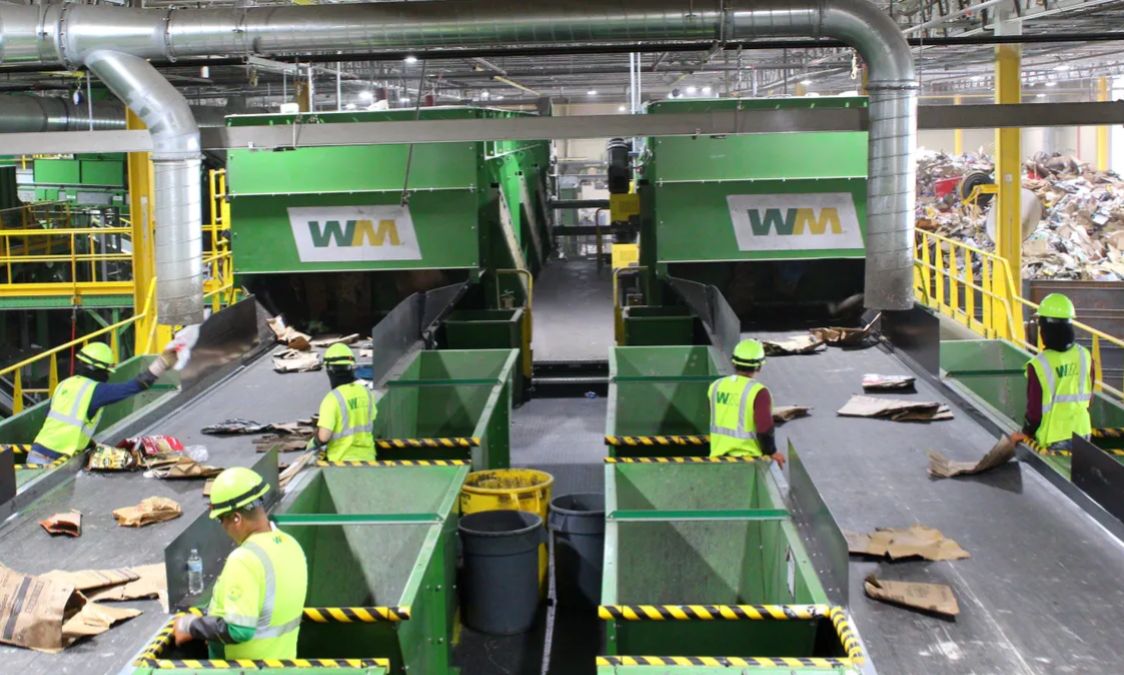 image of the Waste Management mechanical recycling facility in Germantown, WI. 