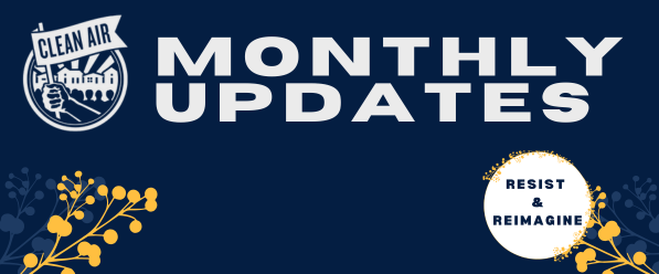 Standard monthly email banner - text reads 