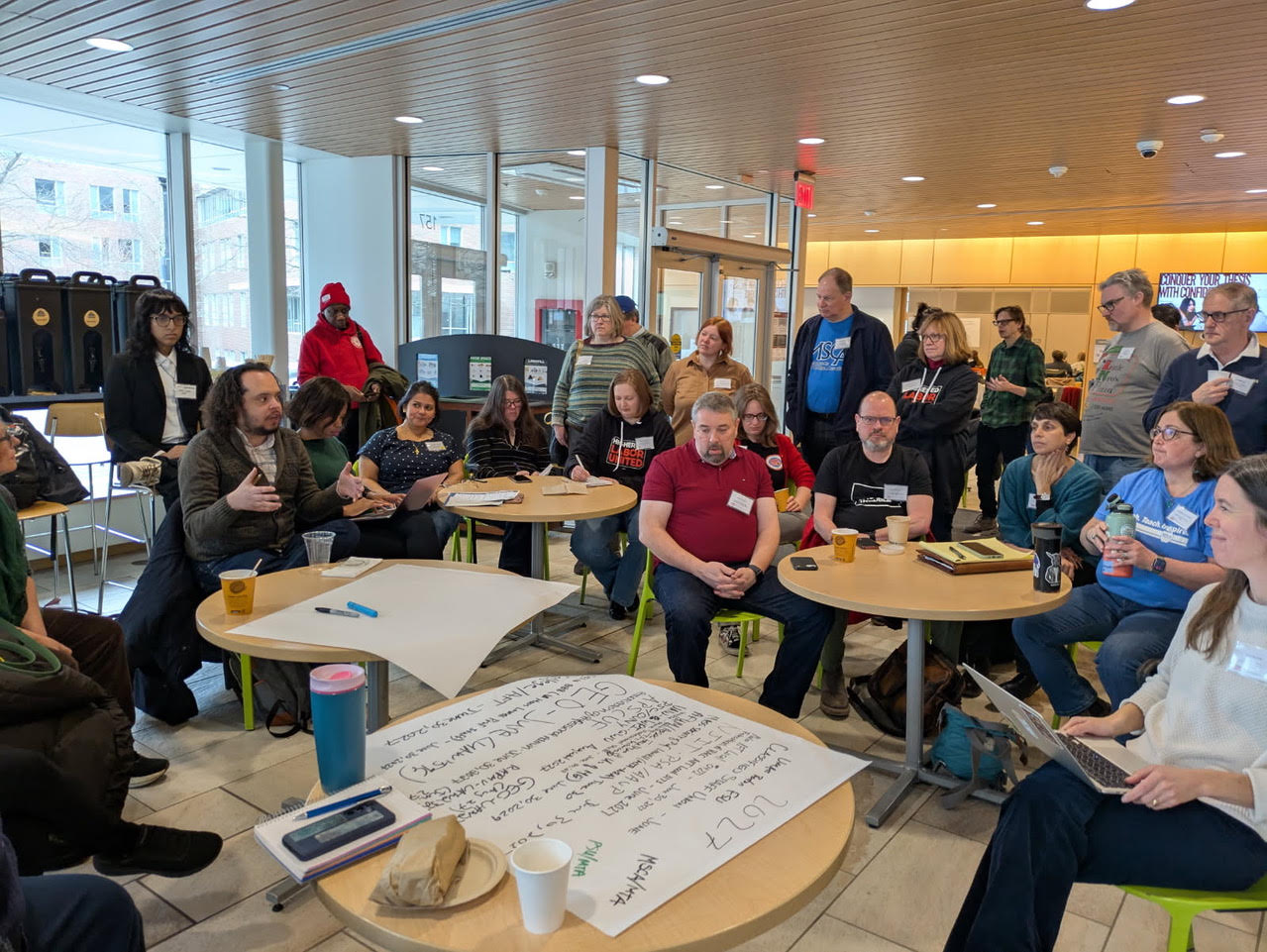 A discussion group at HELU's Northeast Regional Bargaining Summit