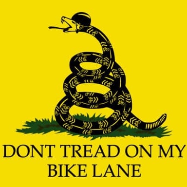 Don't Tread on My Bike Lane graphic