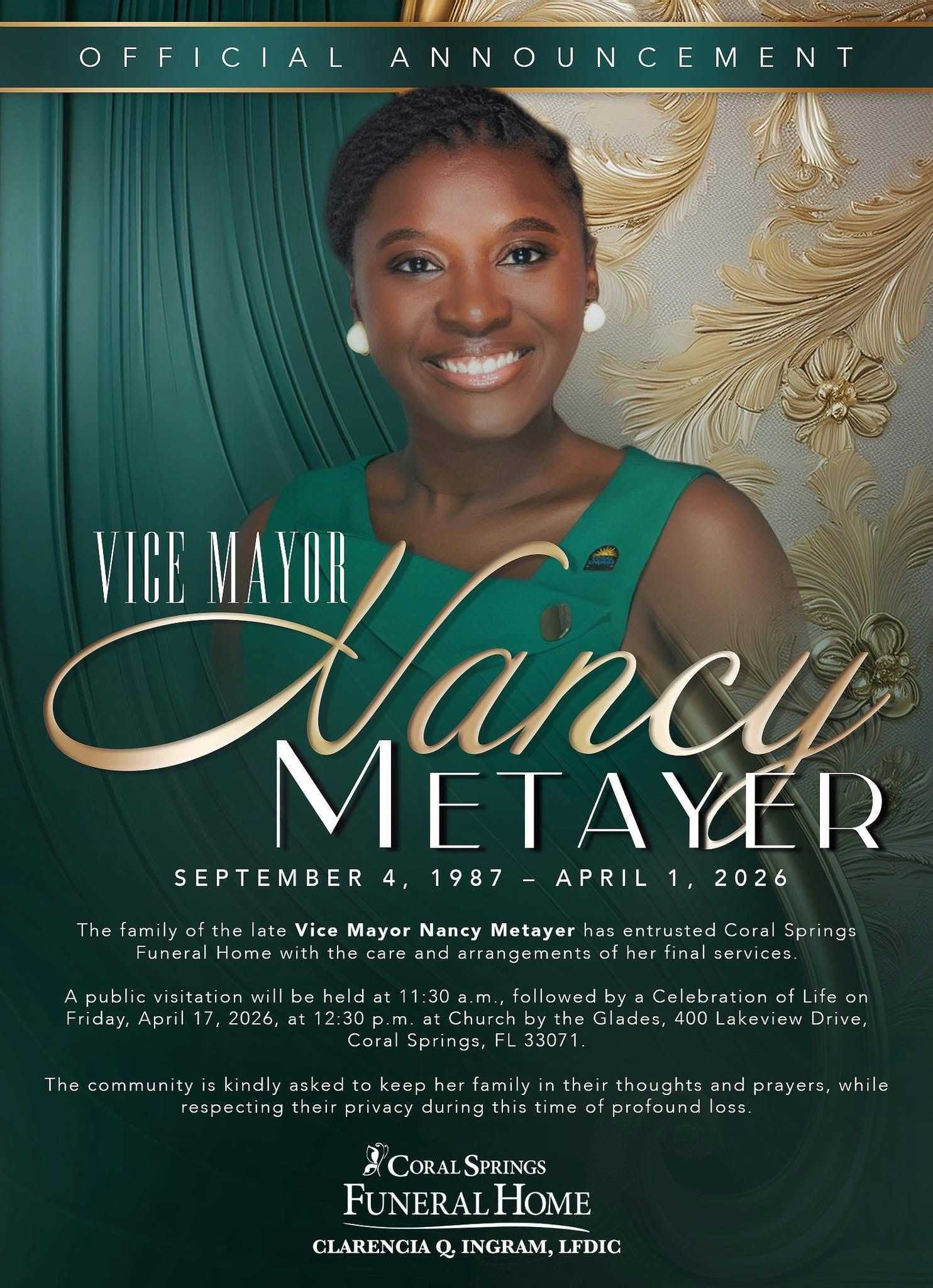 Forever in our hearts. Nancy Metayer.