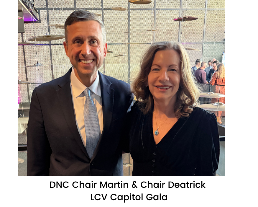 Two people in photo. DNC Chair Ken Martin with DNC Climate Council Chair Michelle Deatrick.