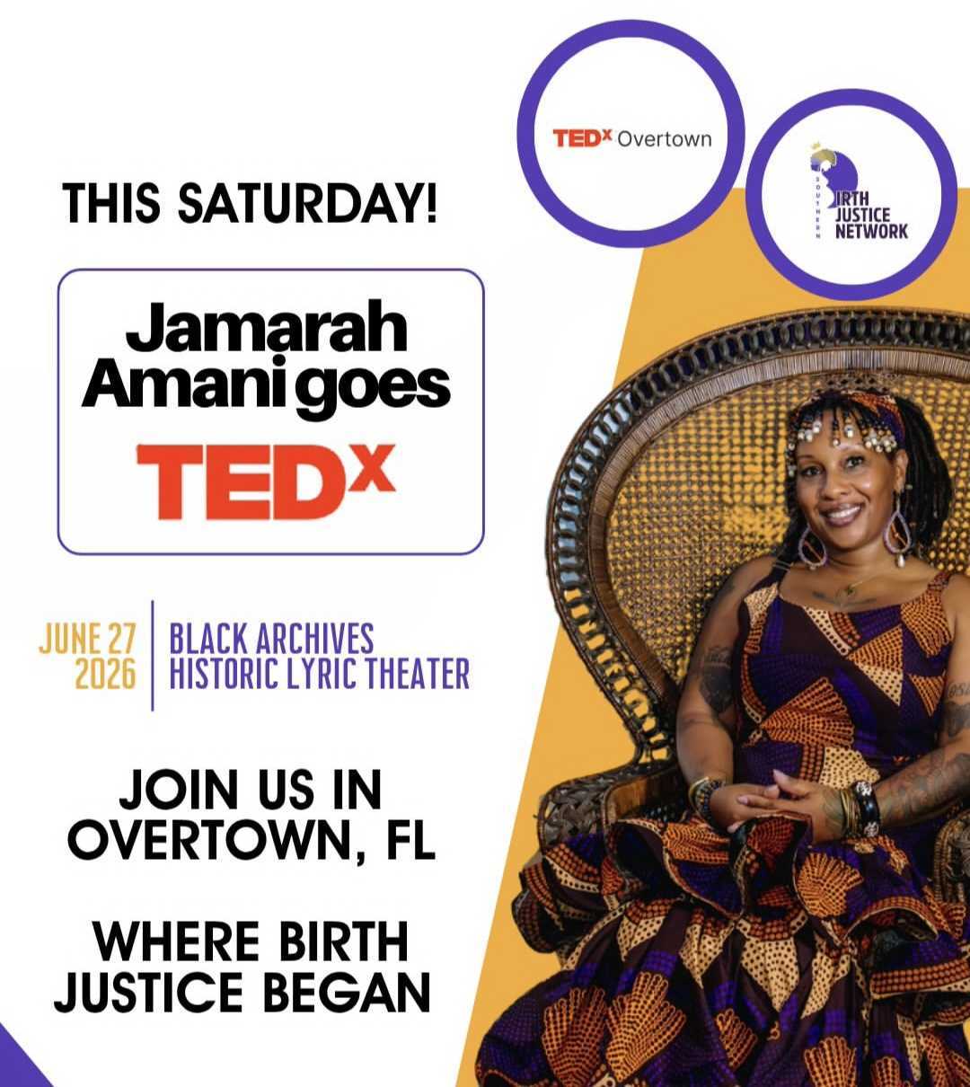 TEDxOvertown 2026 w/Southern Birth Justice Network and partners