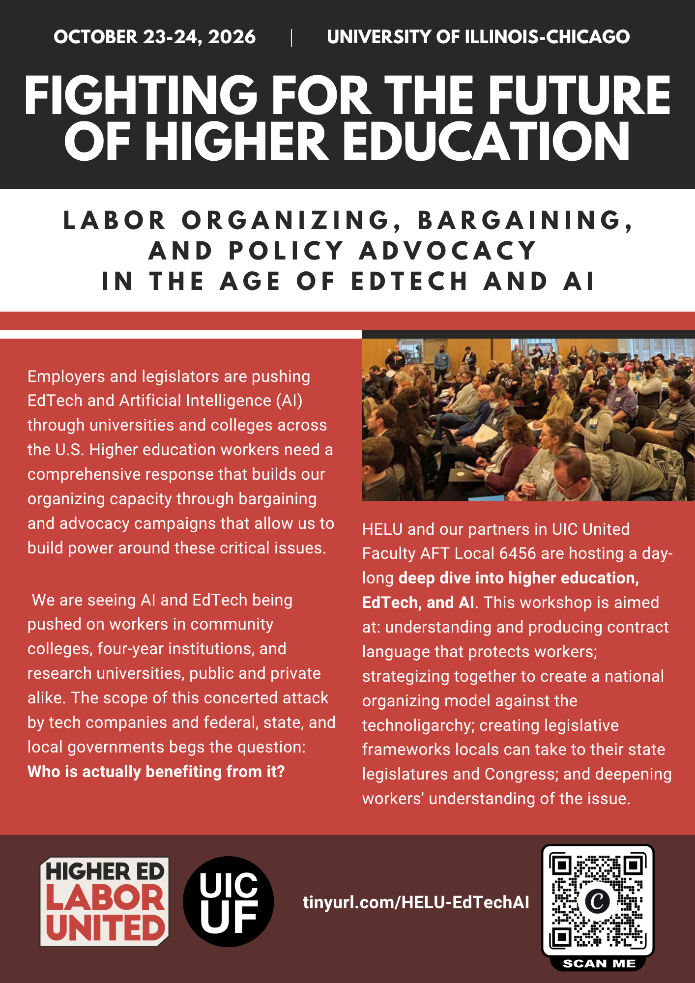 October 24 – Fighting for the Future of Higher Education: Labor Organizing, Bargaining, and Policy Advocacy in the Age of EdTech and AI