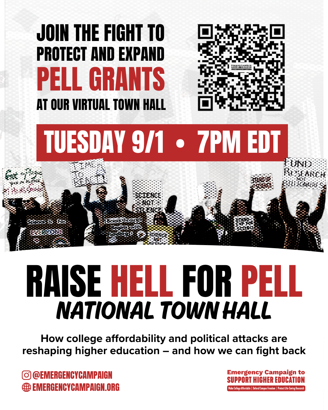 Join the fight to protect and expand Pell Grants at our virtual town hall: Tuesday 9/1 at 7pm ET