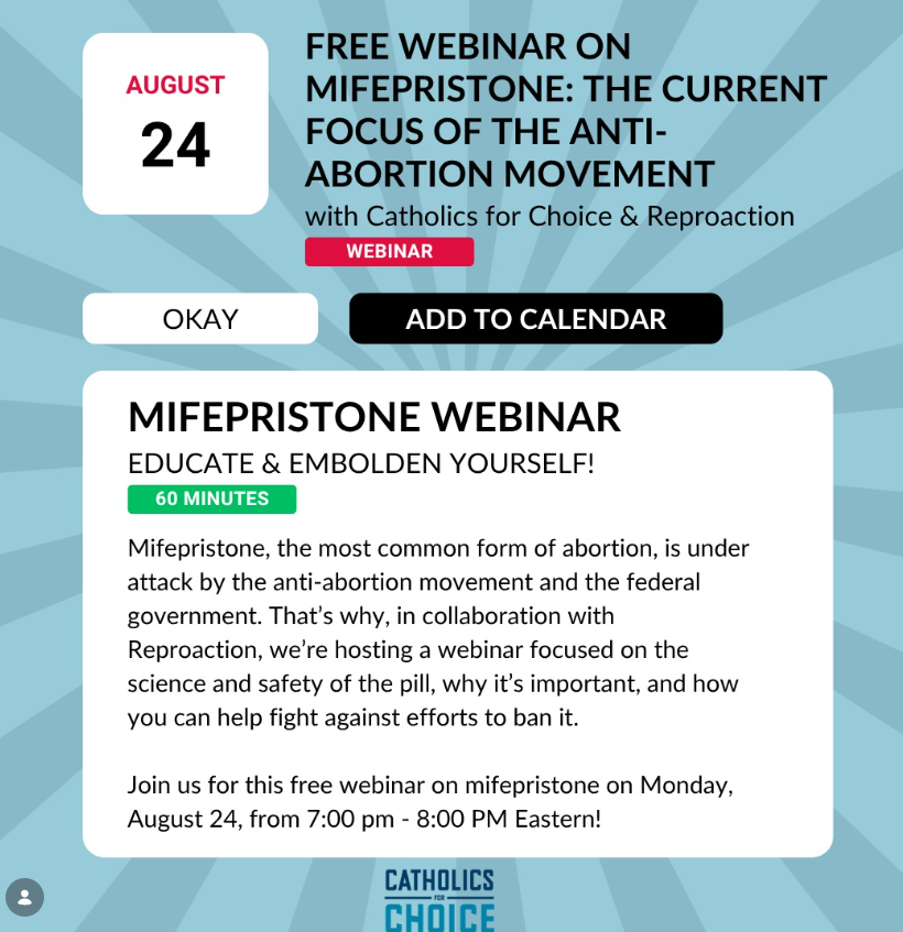 Catholics for Choice Flyer
