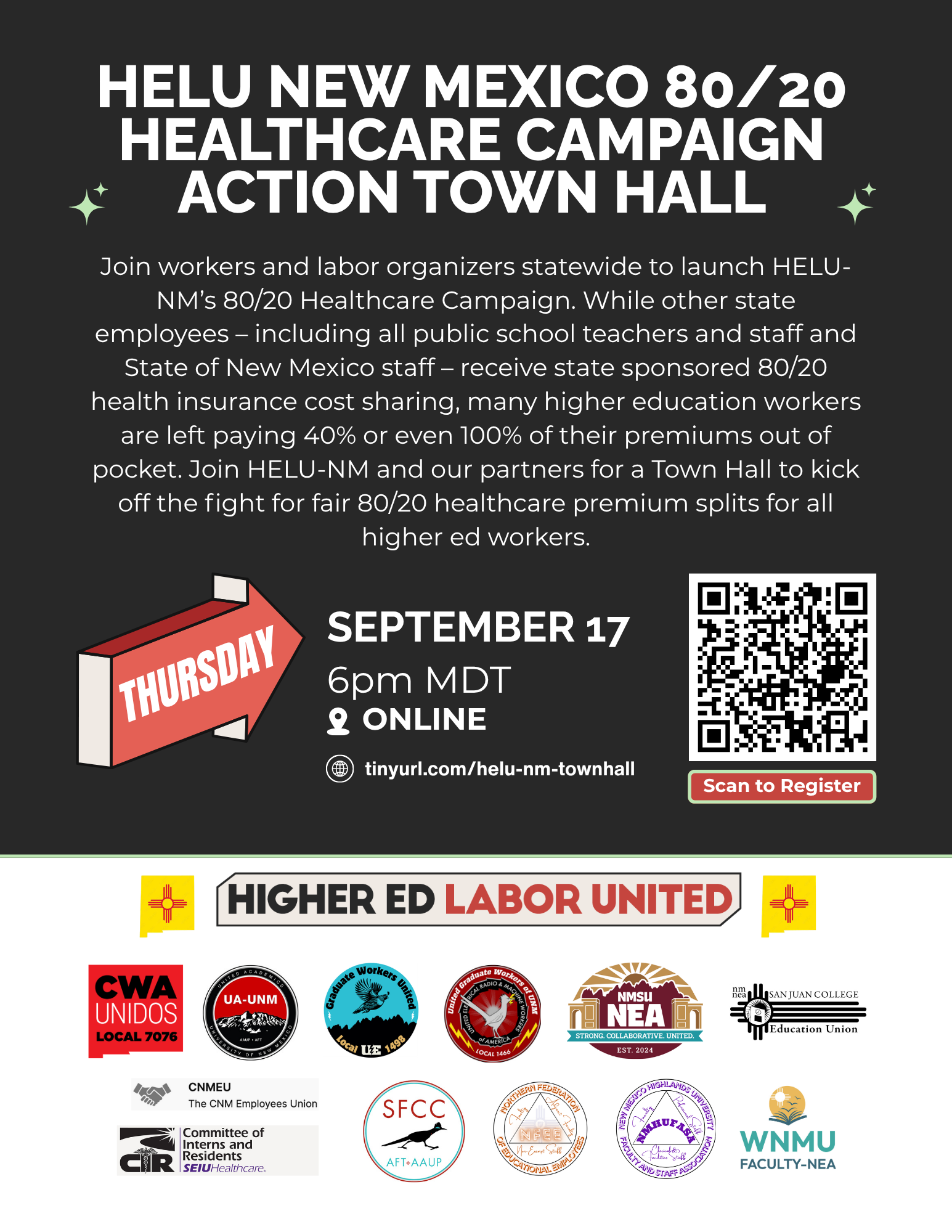 Flyer for the NM Town Hall
